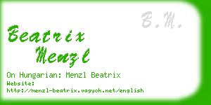 beatrix menzl business card